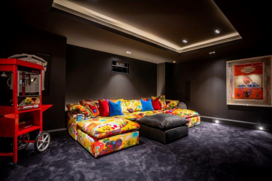 Surrey Family Home - interior cinema room